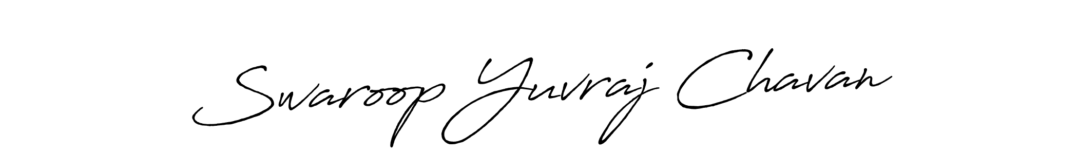 Antro_Vectra_Bolder is a professional signature style that is perfect for those who want to add a touch of class to their signature. It is also a great choice for those who want to make their signature more unique. Get Swaroop Yuvraj Chavan name to fancy signature for free. Swaroop Yuvraj Chavan signature style 7 images and pictures png