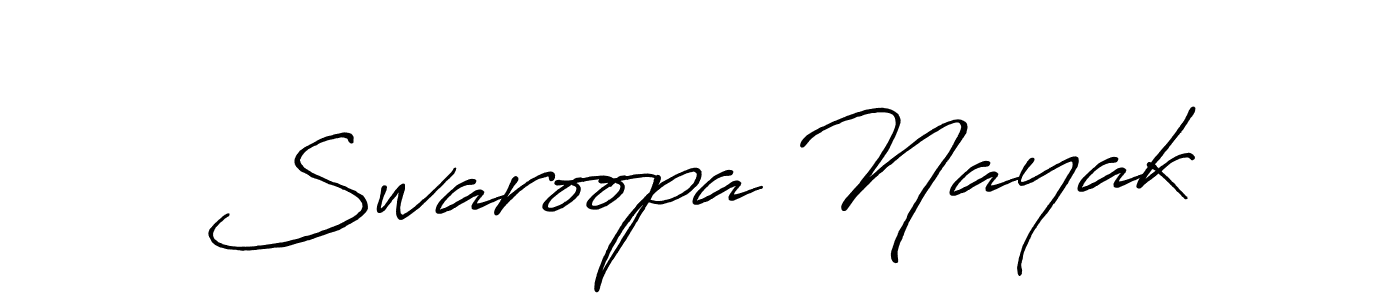 Use a signature maker to create a handwritten signature online. With this signature software, you can design (Antro_Vectra_Bolder) your own signature for name Swaroopa Nayak. Swaroopa Nayak signature style 7 images and pictures png
