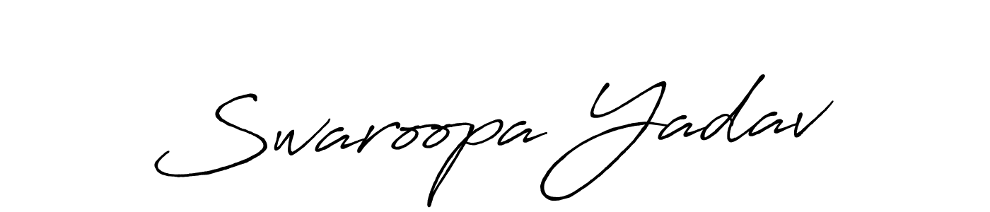 Also we have Swaroopa Yadav name is the best signature style. Create professional handwritten signature collection using Antro_Vectra_Bolder autograph style. Swaroopa Yadav signature style 7 images and pictures png