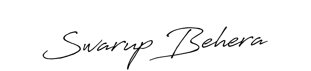 Make a beautiful signature design for name Swarup Behera. With this signature (Antro_Vectra_Bolder) style, you can create a handwritten signature for free. Swarup Behera signature style 7 images and pictures png