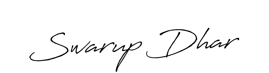 Use a signature maker to create a handwritten signature online. With this signature software, you can design (Antro_Vectra_Bolder) your own signature for name Swarup Dhar. Swarup Dhar signature style 7 images and pictures png