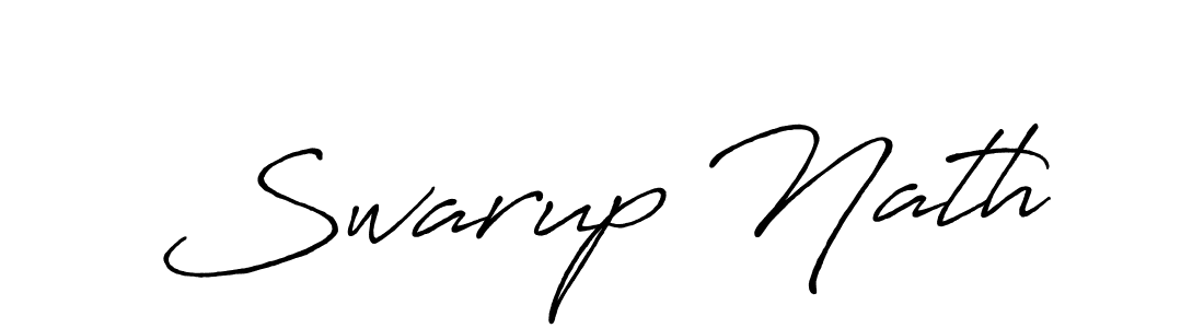 Make a beautiful signature design for name Swarup Nath. With this signature (Antro_Vectra_Bolder) style, you can create a handwritten signature for free. Swarup Nath signature style 7 images and pictures png