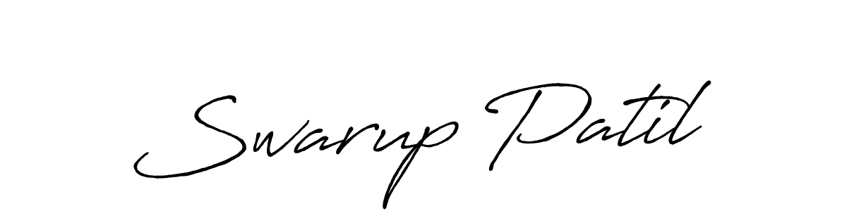 Make a beautiful signature design for name Swarup Patil. With this signature (Antro_Vectra_Bolder) style, you can create a handwritten signature for free. Swarup Patil signature style 7 images and pictures png