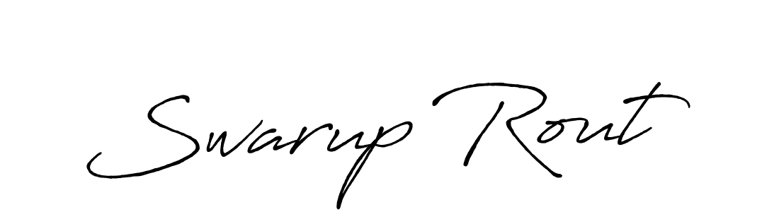 Make a beautiful signature design for name Swarup Rout. With this signature (Antro_Vectra_Bolder) style, you can create a handwritten signature for free. Swarup Rout signature style 7 images and pictures png
