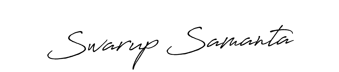 Use a signature maker to create a handwritten signature online. With this signature software, you can design (Antro_Vectra_Bolder) your own signature for name Swarup Samanta. Swarup Samanta signature style 7 images and pictures png