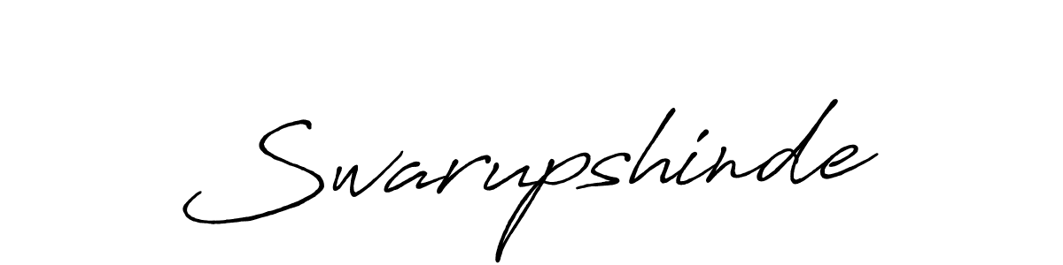 Make a beautiful signature design for name Swarupshinde. With this signature (Antro_Vectra_Bolder) style, you can create a handwritten signature for free. Swarupshinde signature style 7 images and pictures png
