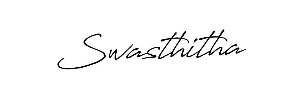 How to make Swasthitha name signature. Use Antro_Vectra_Bolder style for creating short signs online. This is the latest handwritten sign. Swasthitha signature style 7 images and pictures png