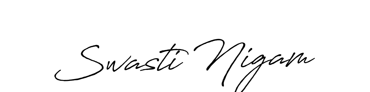 How to Draw Swasti Nigam signature style? Antro_Vectra_Bolder is a latest design signature styles for name Swasti Nigam. Swasti Nigam signature style 7 images and pictures png