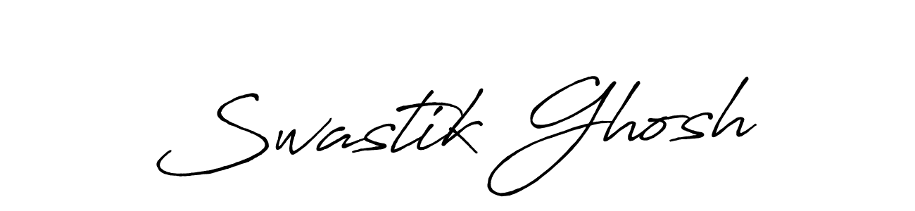 Create a beautiful signature design for name Swastik Ghosh. With this signature (Antro_Vectra_Bolder) fonts, you can make a handwritten signature for free. Swastik Ghosh signature style 7 images and pictures png