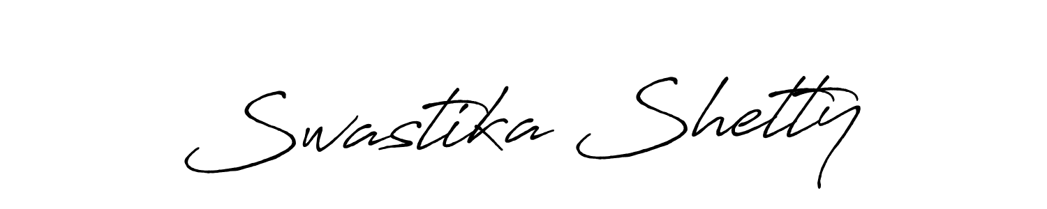 Make a beautiful signature design for name Swastika Shetty. With this signature (Antro_Vectra_Bolder) style, you can create a handwritten signature for free. Swastika Shetty signature style 7 images and pictures png