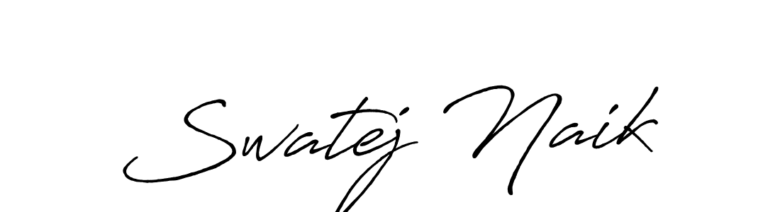This is the best signature style for the Swatej Naik name. Also you like these signature font (Antro_Vectra_Bolder). Mix name signature. Swatej Naik signature style 7 images and pictures png