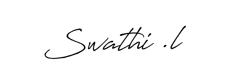 How to make Swathi .l name signature. Use Antro_Vectra_Bolder style for creating short signs online. This is the latest handwritten sign. Swathi .l signature style 7 images and pictures png