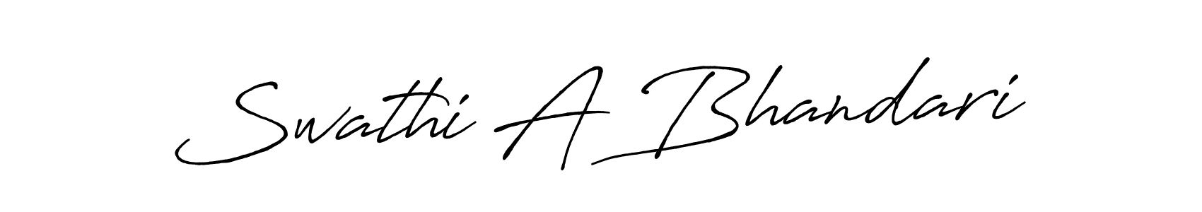 Also we have Swathi A Bhandari name is the best signature style. Create professional handwritten signature collection using Antro_Vectra_Bolder autograph style. Swathi A Bhandari signature style 7 images and pictures png