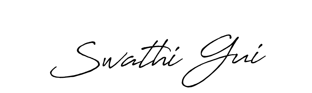 Design your own signature with our free online signature maker. With this signature software, you can create a handwritten (Antro_Vectra_Bolder) signature for name Swathi Gui. Swathi Gui signature style 7 images and pictures png