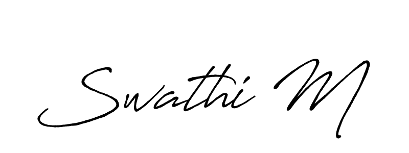 Similarly Antro_Vectra_Bolder is the best handwritten signature design. Signature creator online .You can use it as an online autograph creator for name Swathi M. Swathi M signature style 7 images and pictures png