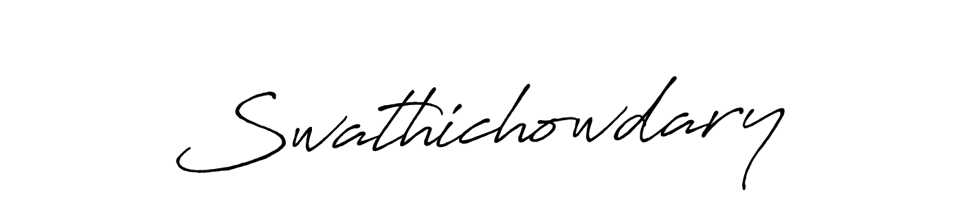 Make a beautiful signature design for name Swathichowdary. Use this online signature maker to create a handwritten signature for free. Swathichowdary signature style 7 images and pictures png