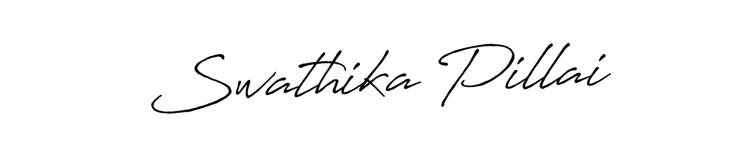 Use a signature maker to create a handwritten signature online. With this signature software, you can design (Antro_Vectra_Bolder) your own signature for name Swathika Pillai. Swathika Pillai signature style 7 images and pictures png