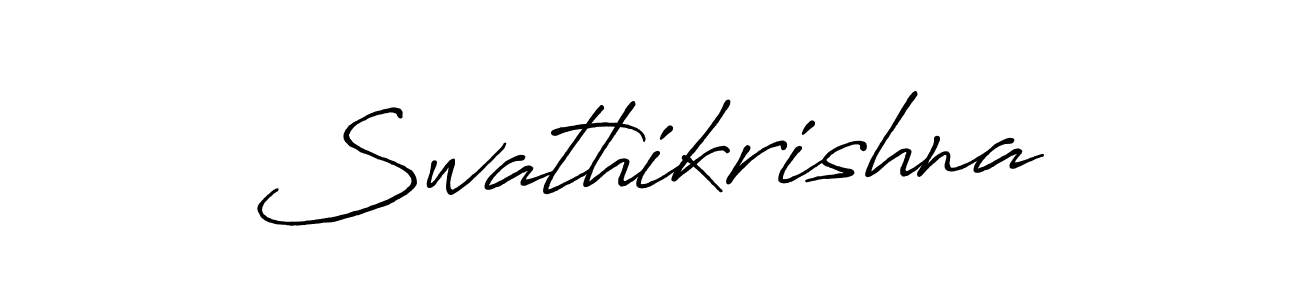 Swathikrishna stylish signature style. Best Handwritten Sign (Antro_Vectra_Bolder) for my name. Handwritten Signature Collection Ideas for my name Swathikrishna. Swathikrishna signature style 7 images and pictures png