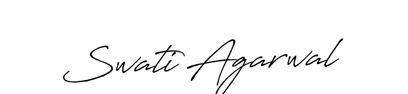 How to make Swati Agarwal name signature. Use Antro_Vectra_Bolder style for creating short signs online. This is the latest handwritten sign. Swati Agarwal signature style 7 images and pictures png