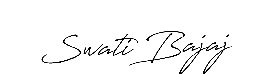 How to make Swati Bajaj name signature. Use Antro_Vectra_Bolder style for creating short signs online. This is the latest handwritten sign. Swati Bajaj signature style 7 images and pictures png