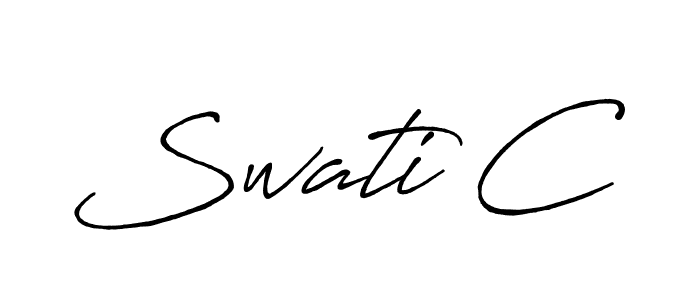 Also we have Swati C name is the best signature style. Create professional handwritten signature collection using Antro_Vectra_Bolder autograph style. Swati C signature style 7 images and pictures png