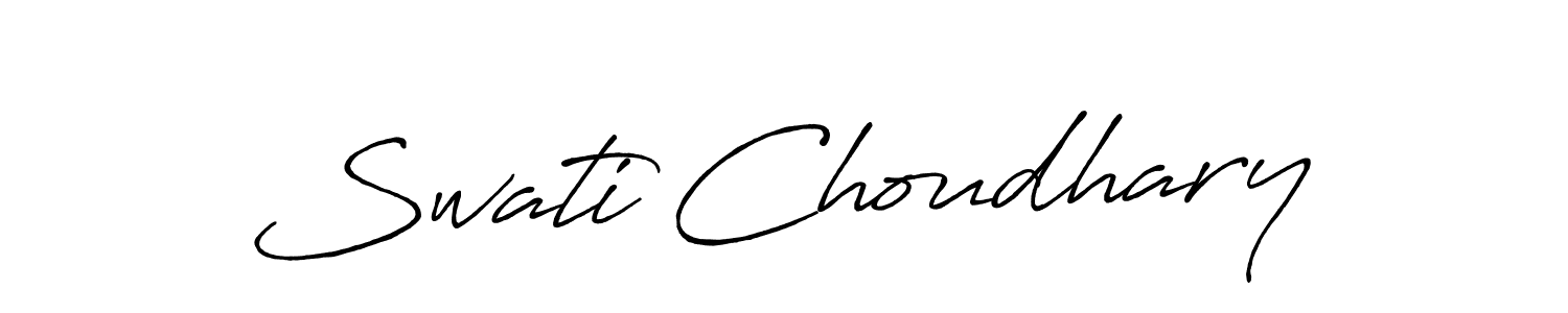 Design your own signature with our free online signature maker. With this signature software, you can create a handwritten (Antro_Vectra_Bolder) signature for name Swati Choudhary. Swati Choudhary signature style 7 images and pictures png