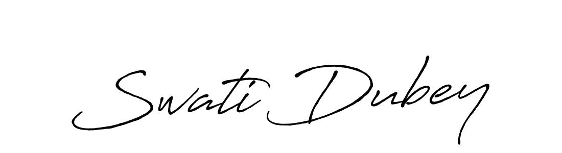 Use a signature maker to create a handwritten signature online. With this signature software, you can design (Antro_Vectra_Bolder) your own signature for name Swati Dubey. Swati Dubey signature style 7 images and pictures png