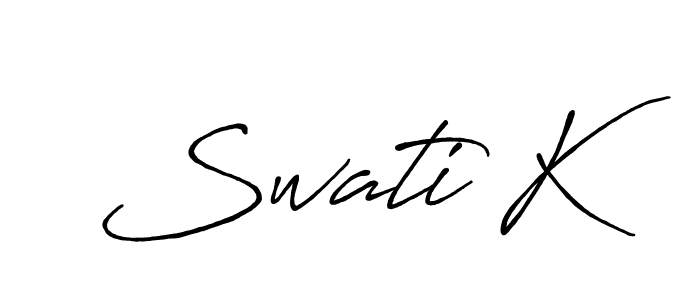 You should practise on your own different ways (Antro_Vectra_Bolder) to write your name (Swati K) in signature. don't let someone else do it for you. Swati K signature style 7 images and pictures png