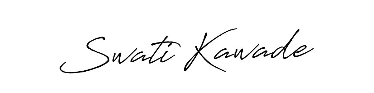 Make a beautiful signature design for name Swati Kawade. With this signature (Antro_Vectra_Bolder) style, you can create a handwritten signature for free. Swati Kawade signature style 7 images and pictures png