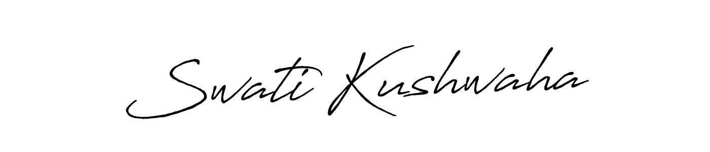 Use a signature maker to create a handwritten signature online. With this signature software, you can design (Antro_Vectra_Bolder) your own signature for name Swati Kushwaha. Swati Kushwaha signature style 7 images and pictures png