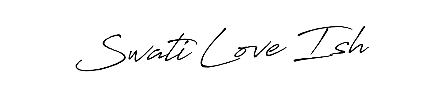 if you are searching for the best signature style for your name Swati Love Ish. so please give up your signature search. here we have designed multiple signature styles  using Antro_Vectra_Bolder. Swati Love Ish signature style 7 images and pictures png