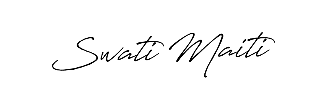 The best way (Antro_Vectra_Bolder) to make a short signature is to pick only two or three words in your name. The name Swati Maiti include a total of six letters. For converting this name. Swati Maiti signature style 7 images and pictures png