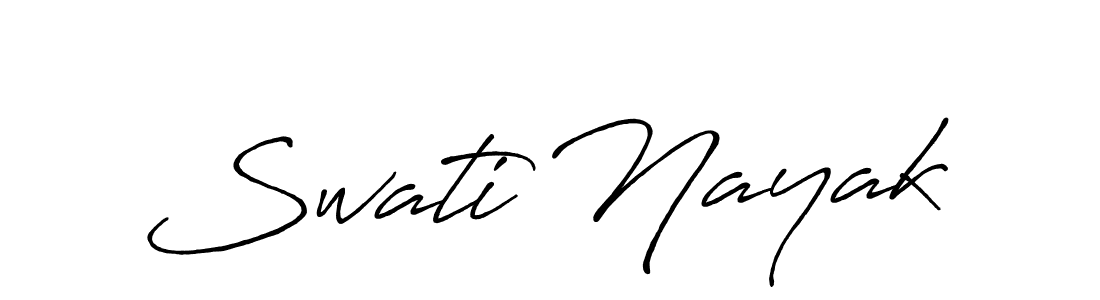 Create a beautiful signature design for name Swati Nayak. With this signature (Antro_Vectra_Bolder) fonts, you can make a handwritten signature for free. Swati Nayak signature style 7 images and pictures png