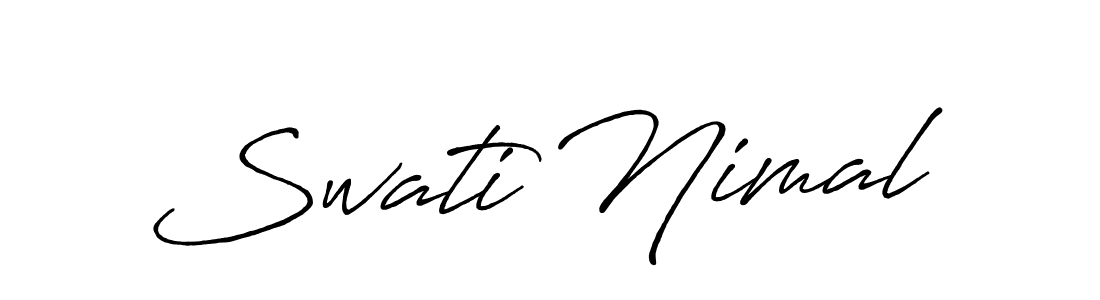 Here are the top 10 professional signature styles for the name Swati Nimal. These are the best autograph styles you can use for your name. Swati Nimal signature style 7 images and pictures png