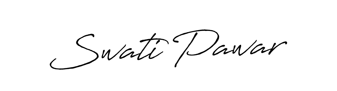 Use a signature maker to create a handwritten signature online. With this signature software, you can design (Antro_Vectra_Bolder) your own signature for name Swati Pawar. Swati Pawar signature style 7 images and pictures png