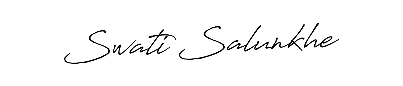 The best way (Antro_Vectra_Bolder) to make a short signature is to pick only two or three words in your name. The name Swati Salunkhe include a total of six letters. For converting this name. Swati Salunkhe signature style 7 images and pictures png