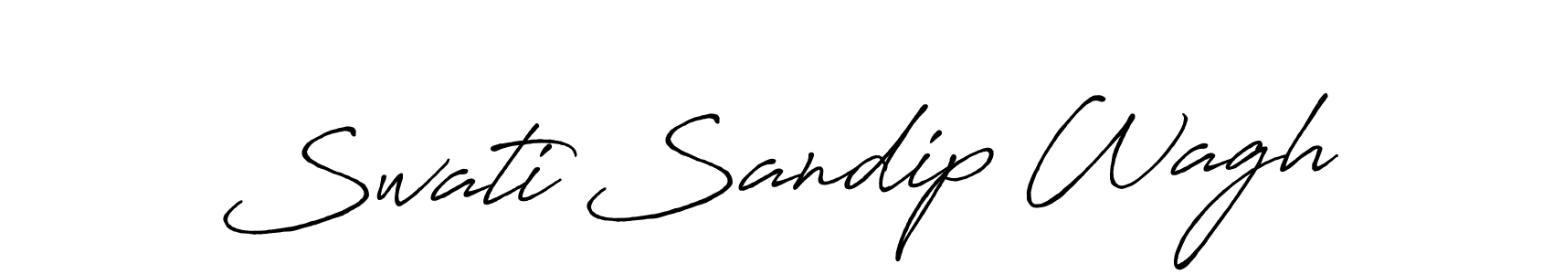 Make a beautiful signature design for name Swati Sandip Wagh. With this signature (Antro_Vectra_Bolder) style, you can create a handwritten signature for free. Swati Sandip Wagh signature style 7 images and pictures png