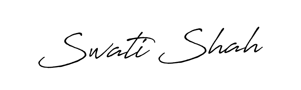 Swati Shah stylish signature style. Best Handwritten Sign (Antro_Vectra_Bolder) for my name. Handwritten Signature Collection Ideas for my name Swati Shah. Swati Shah signature style 7 images and pictures png