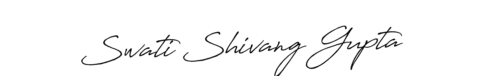 Use a signature maker to create a handwritten signature online. With this signature software, you can design (Antro_Vectra_Bolder) your own signature for name Swati Shivang Gupta. Swati Shivang Gupta signature style 7 images and pictures png