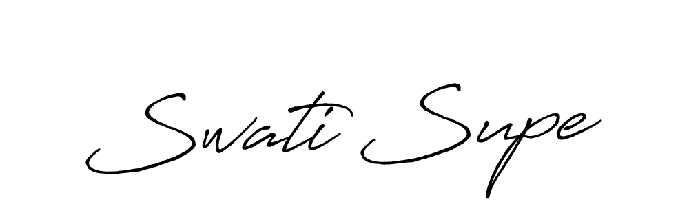 How to make Swati Supe signature? Antro_Vectra_Bolder is a professional autograph style. Create handwritten signature for Swati Supe name. Swati Supe signature style 7 images and pictures png