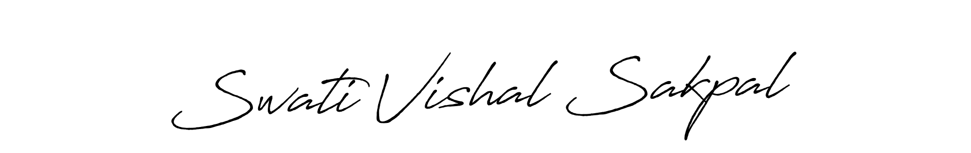 How to Draw Swati Vishal Sakpal signature style? Antro_Vectra_Bolder is a latest design signature styles for name Swati Vishal Sakpal. Swati Vishal Sakpal signature style 7 images and pictures png