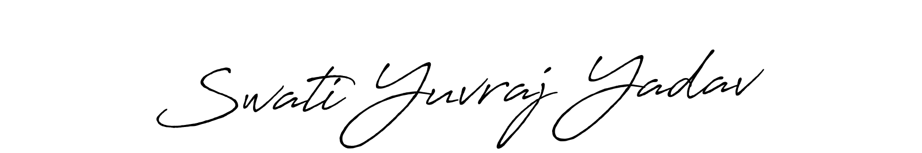 Also we have Swati Yuvraj Yadav name is the best signature style. Create professional handwritten signature collection using Antro_Vectra_Bolder autograph style. Swati Yuvraj Yadav signature style 7 images and pictures png