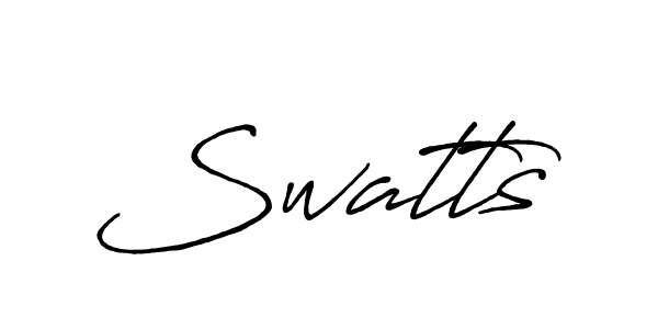How to make Swatts name signature. Use Antro_Vectra_Bolder style for creating short signs online. This is the latest handwritten sign. Swatts signature style 7 images and pictures png