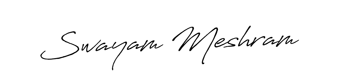 How to make Swayam Meshram signature? Antro_Vectra_Bolder is a professional autograph style. Create handwritten signature for Swayam Meshram name. Swayam Meshram signature style 7 images and pictures png