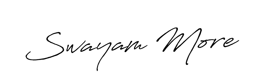 See photos of Swayam More official signature by Spectra . Check more albums & portfolios. Read reviews & check more about Antro_Vectra_Bolder font. Swayam More signature style 7 images and pictures png