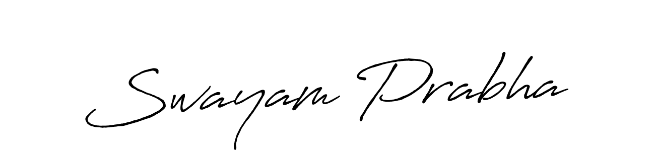 Design your own signature with our free online signature maker. With this signature software, you can create a handwritten (Antro_Vectra_Bolder) signature for name Swayam Prabha. Swayam Prabha signature style 7 images and pictures png