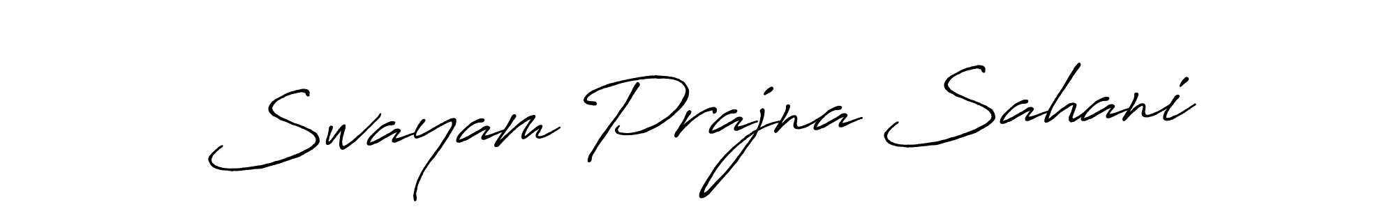 How to make Swayam Prajna Sahani signature? Antro_Vectra_Bolder is a professional autograph style. Create handwritten signature for Swayam Prajna Sahani name. Swayam Prajna Sahani signature style 7 images and pictures png