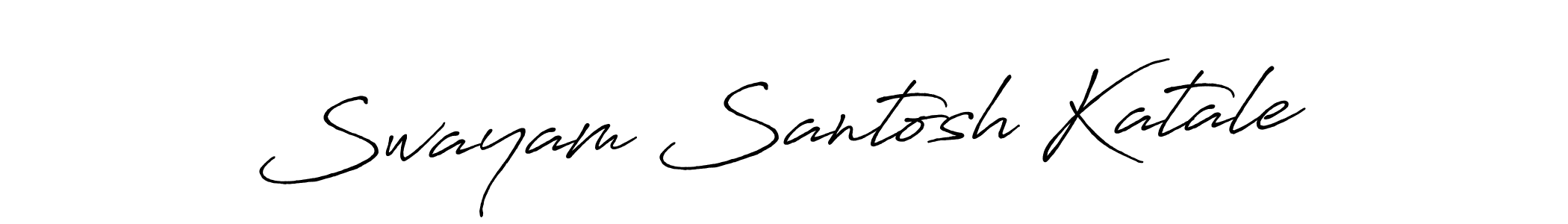 Antro_Vectra_Bolder is a professional signature style that is perfect for those who want to add a touch of class to their signature. It is also a great choice for those who want to make their signature more unique. Get Swayam Santosh Katale name to fancy signature for free. Swayam Santosh Katale signature style 7 images and pictures png