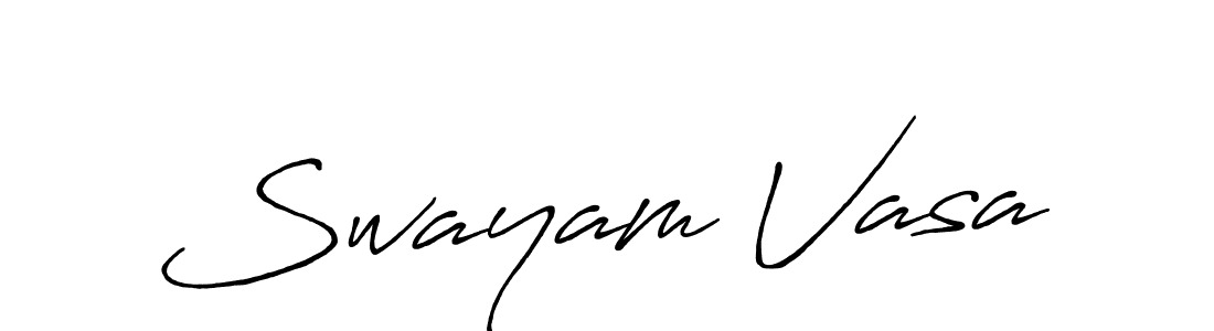 Design your own signature with our free online signature maker. With this signature software, you can create a handwritten (Antro_Vectra_Bolder) signature for name Swayam Vasa. Swayam Vasa signature style 7 images and pictures png