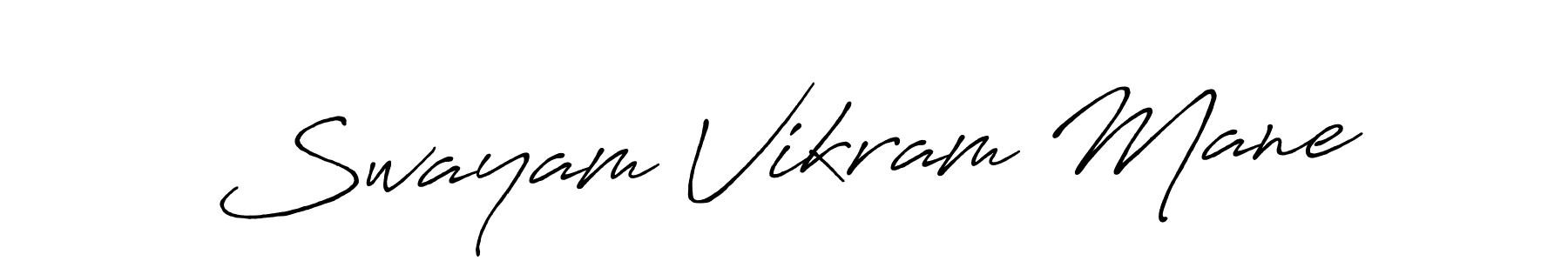 Swayam Vikram Mane stylish signature style. Best Handwritten Sign (Antro_Vectra_Bolder) for my name. Handwritten Signature Collection Ideas for my name Swayam Vikram Mane. Swayam Vikram Mane signature style 7 images and pictures png